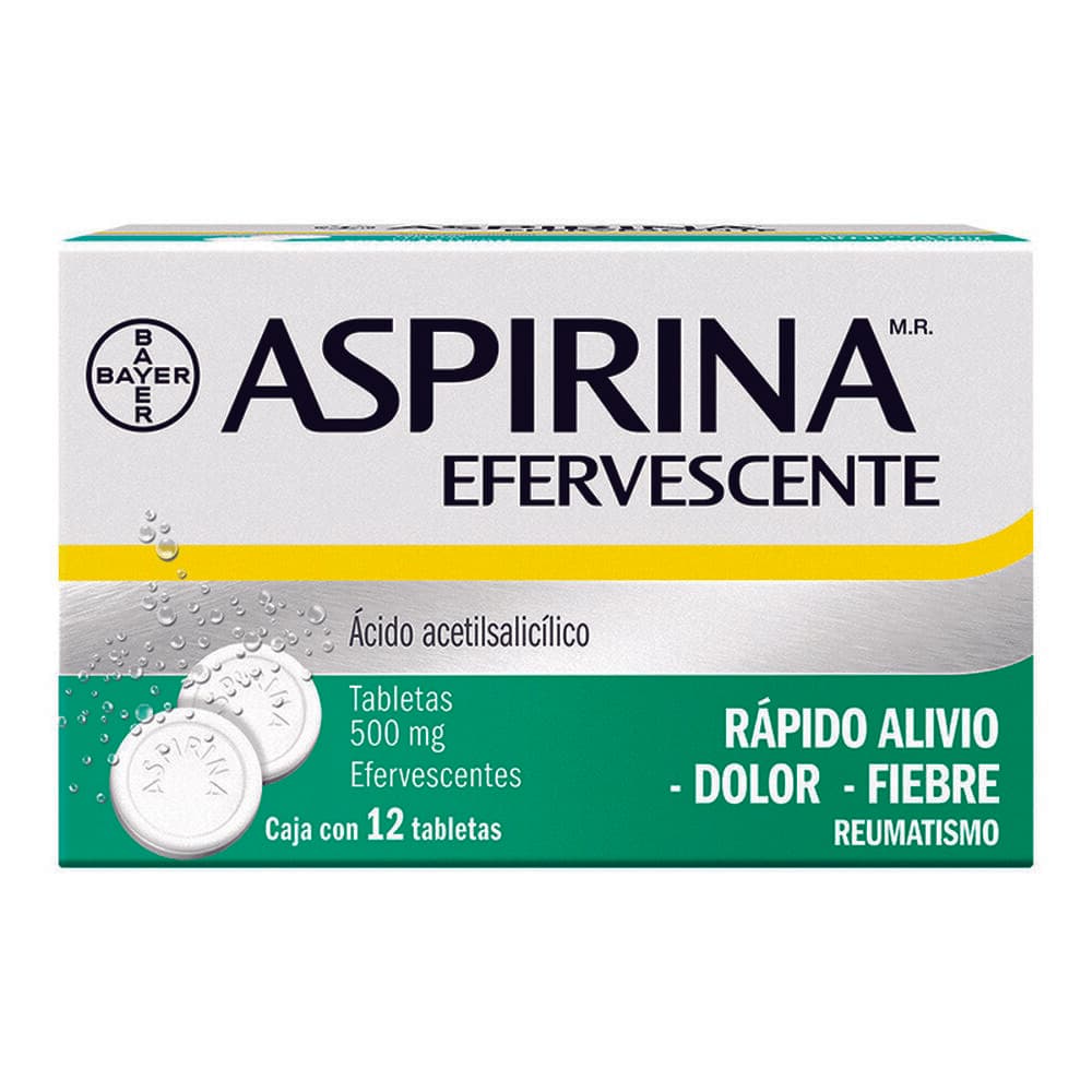 ASPIRINA 500MG C/12 TAB EFERV